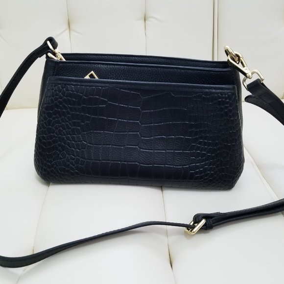 Doris & Jacky Alligator-Embossed Leather Shoulder Bag - Picture 8 of 16